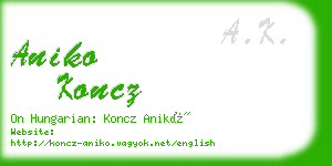 aniko koncz business card